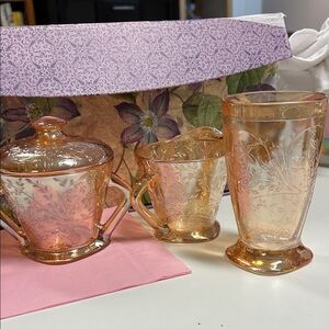 1950's Jeanette Glass Co. FloraGold Louisa2/2